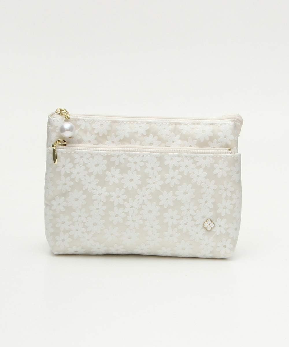 [ アフタヌーンティー リビング ] AfternoonTea LIVING ポーチ フラワー レース ダブル ポーチ