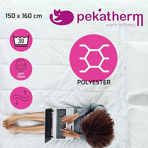 Scaldaletto Elettrico Doppio | Dimensioni 150 X 160 Cm | 4 Livelli Di Temperatura | Sottocoperta Prodotta In Poliestere 100% | Scaldamaterasso Elettrico Ad Alte Prestazioni | Pekatherm UP210DF - 2