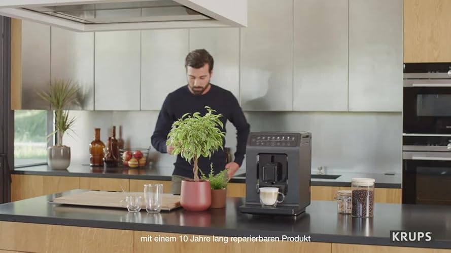 Bild 6 - Krups EA897B Evidence ECOdesign Kaffeevollautomat, automatische Espresso & Cappuccino-Funktion, Quattro Force Technologie, One-Touch Tassen mit Milch, 8 Voreinstellungen, Milchsystem, 1450W