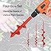MAXCCINO Auger Drill Bit for Planting Set of 4, Garden Ground Earth Spiral Drill Bit for 3/8