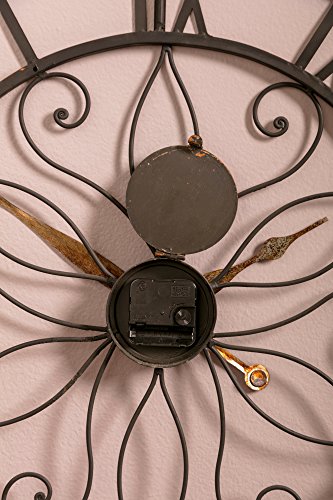 IMAX 1003 Oversized Wall Clock - Open Back Round Wall Clock, Analogue Clock for Hotel, Living Room, Dining Room. Modern Wall Clocks