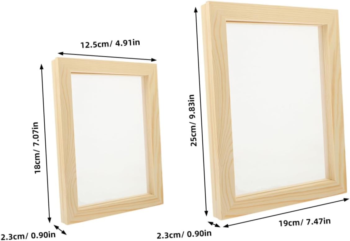 VILLFUL 2pcs Handmade Paper Making Frame Paper Making Molds for Crafting Journals and Educational Projects