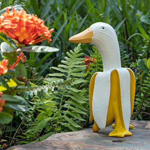Lhocm Funny Large Banana Duck Garden Statues Decoration, Creative Duck Gnomes Garden Art For Outdoor Fall Winter Garden Decor, Outdoor Statue For Patio, Lawn, Yard Decoration, Cute Housewarming Gifts #TOP3