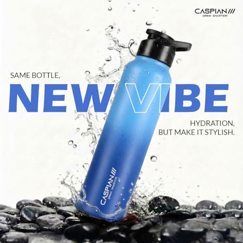 Image of CASPIAN / / / Hike ISI Certified Stainless Steel Water Bottle 1ltr.(Multicolour, 1 Litre, Set of 6) | Leak Proof Sipper for Fridge Home Office Travel School Kids Boys Girls Adults Sports Gym| BPA Free