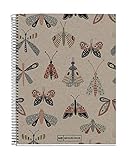 CUADERNO RECICLADO A5 CON 1 FRANJAS DE COLOR y 80 HOJAS MICROPERFORADAS para arranque limpio y con 2 taladros para archivar