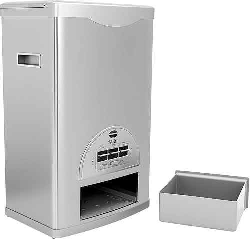 Miniatura 9 de Dispensador automático de arroz, caja de almacenamiento con dispensador de granos, contenedor de almacenamiento de arroz de acero inoxidable de gran