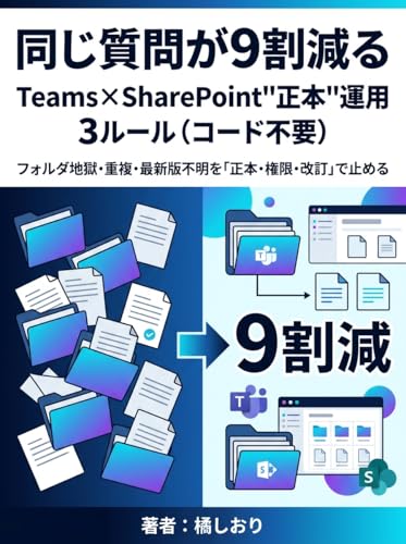 同じ質問が9割減る:Teams×SharePoint“正本”運用 3ルール(コード不要): フォルダ地獄・重複・最新版不明を「正本・権限・改訂」で止める