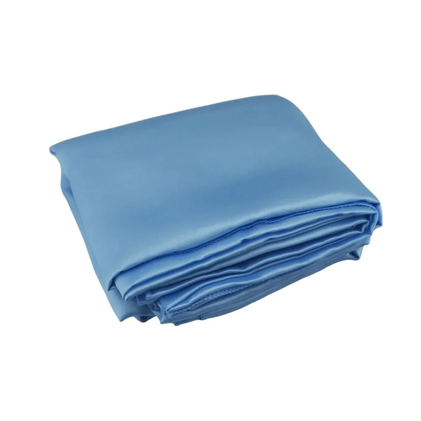 LuMOUzhou Reusable Rectangle Satin Tablecloth Round Satin Tablecloth Multicolor Multiple Sizes(Light Blue,Round 228CM-90INCH)