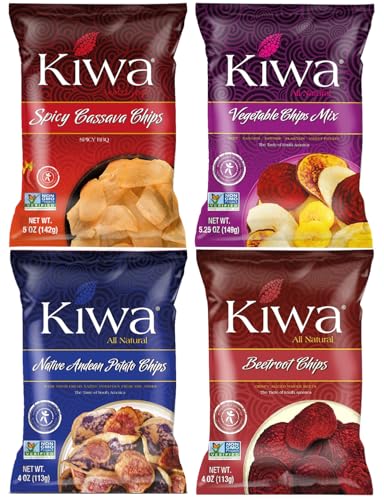 Kiwa - Mixed Vegetable Chips Variety Pack - 5oz Bags (4 Count)