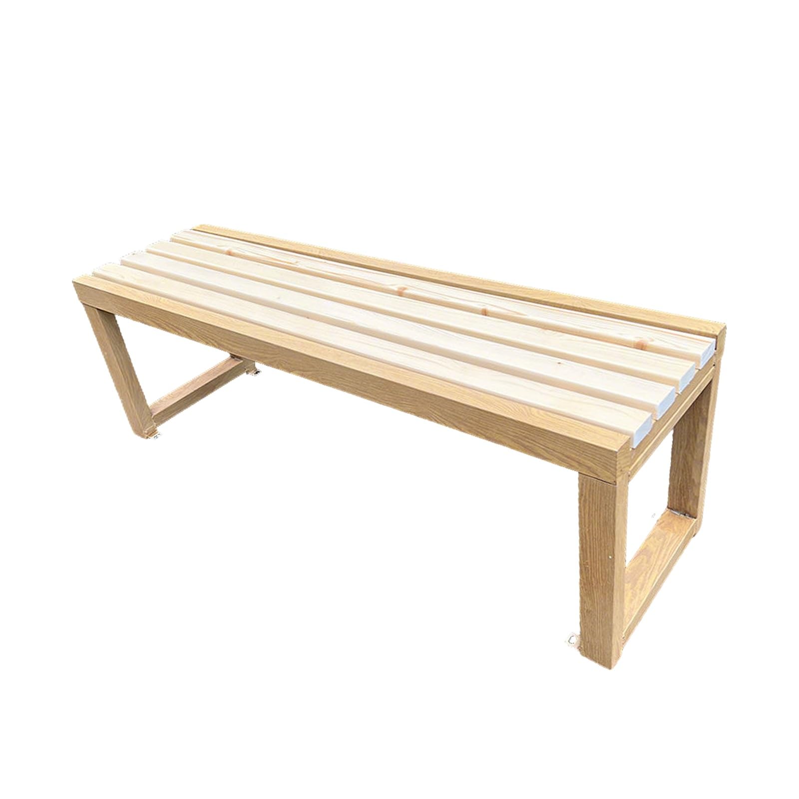Gartenbank aus Holz, Sitzbank Outdoor Wetterfest, Balkonbank für 1-4 Personen, Geeignet für Hof Eingangsbereich Oder Balkon(White,100cm)