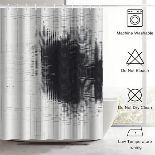 Rideau de douche imperméable et lesté 180x180 cm lavable en machine - 8