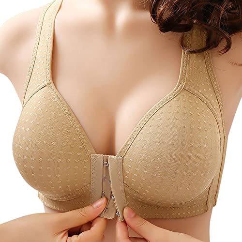 Hebilla frontal tipo caída recogida retraída leche materna señora sin sujetador sujetadores mujer talla grande gancho frontal, B, S