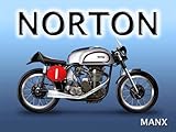 norton manx replica  Norton Manx plaque en métal