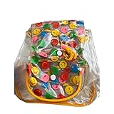 Mochila Transparente Infantil Moda estampa Smile Coloridas Amarelo