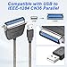 MEIRIYFA 1.5M USB 2.0 to Parallel IEEE 1284 CN36 Printer Adapter Cable for Old Printers, Centronics Parallel Converter