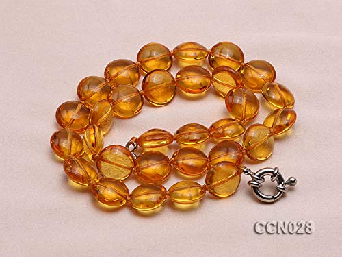 Collier perles de citrine femme de qualité premium avec gemmes de 14x8 mm - 2