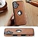 Casus Magnetic Leather Case for iPhone 17, MagSafe Compatible, Business Classic Style, Shockproof Slim Fit Protective Cover for Men & Women, Brown, 6.3” (2025)