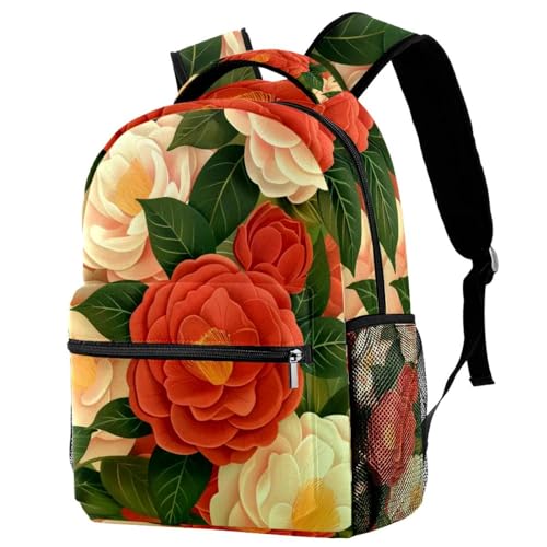 Sac à dos voyage vintage Camélia enfant multicolore grand compartiment fille garçon