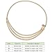 Lamdgbway Cinturón de Metal Multi Layer Cintura Cadena Oro 130CM