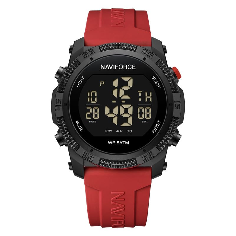 NAVIFORCE Men Digital Display Sports Silicon Strap Quartz Watch -NF7104 (B0D2NRV37D) Amazon Price History, Amazon Price Tracker