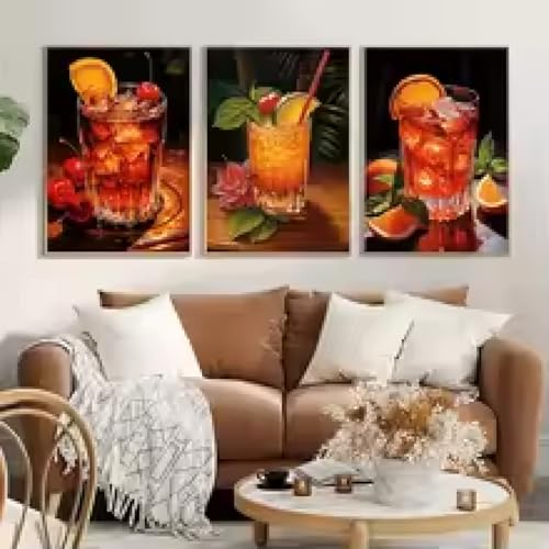 Peintures murales pour bar et cuisine avec cadre XBTYKPB