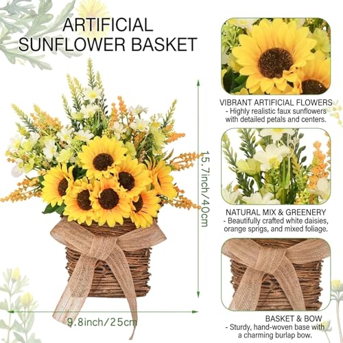 Couronnes panier pour porte décoration murale intérieure et extérieure - 7