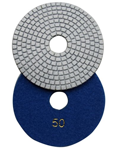 Konfor Diamond 5 Inch Wet Polishing Pads For Granite Marble Travertine Terrazzo Engineered Stone (Pack Of 7) #TOP3