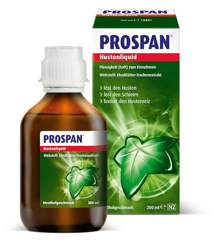 Prospan® tekućina za kašalj (200ml) – sirup za kašalj za odrasle – pojačan osjećaj učinkovitosti zahvaljujući osvježavajućem okusu mentola – ublažava kašalj i suzbija simptome – snažno protiv kašlja i bronhitisa