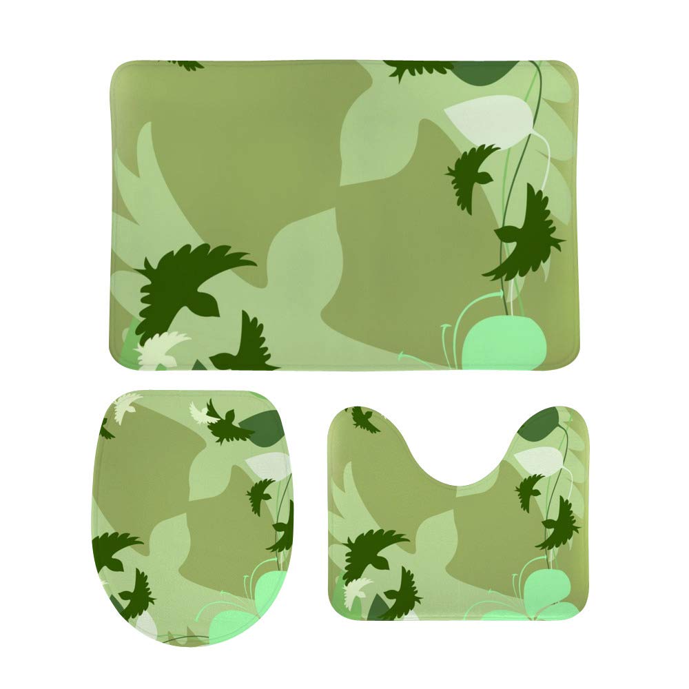 Ensemble de tapis de bain motif cerisier pour transformer votre salle d'eau en havre fleuri