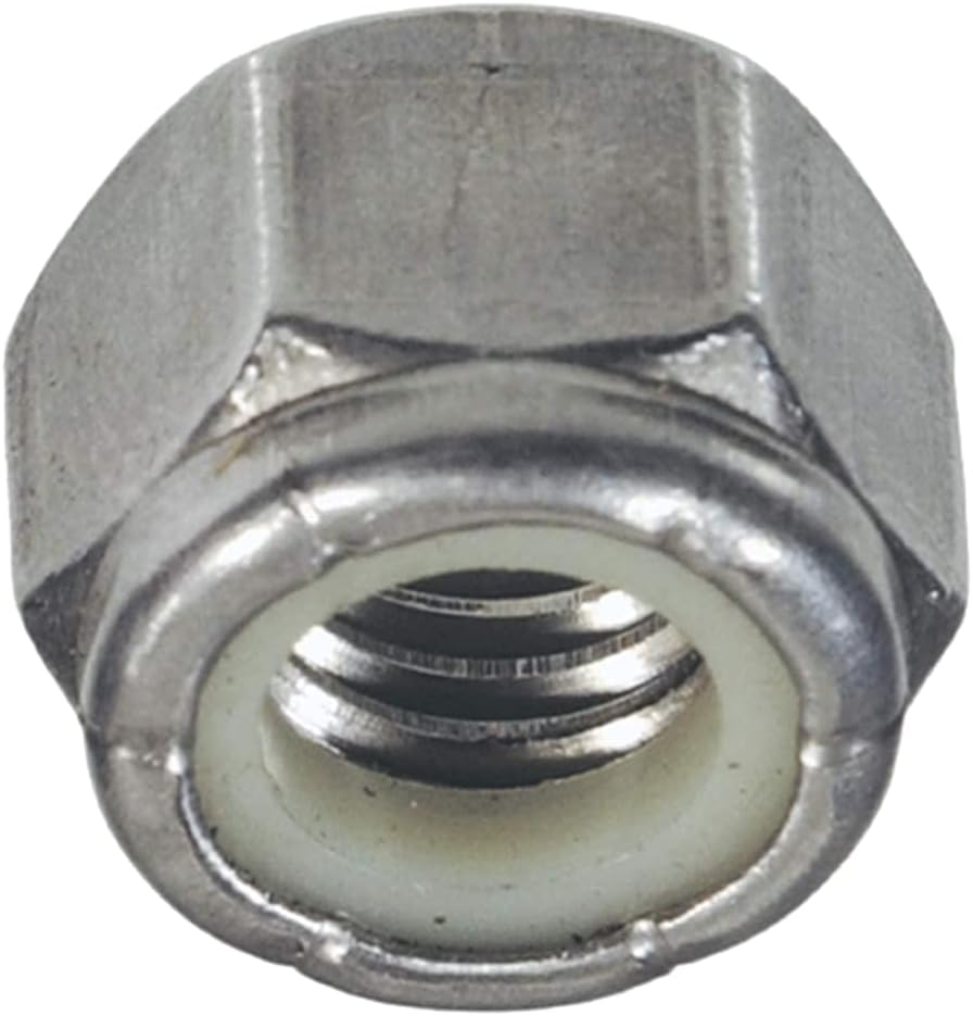 Stop Nut 14mm Nyloc Nuts M14-1.5 / M14x1.5 Fine Thread Nylon Insert Lock (10)