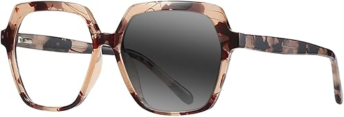 Miniatura 5 de Vidrio de lectura fotocrómico UV de transición con templos de primavera de polígono para mujer +0.25+4.0 4.5 5.0 +6.0