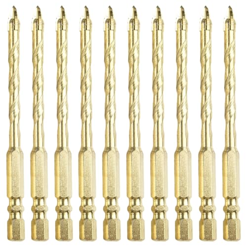 Moliuoly Taladro hexagonal para todas las baldosas de cerámica, gres porcelánico, vidrio, mármol y granito, 6 mm, 8 mm, broca de carburo para taladro eléctrico
