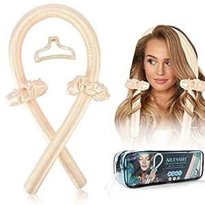 Women-Heatless-Hair-Curlers-For-Long-Hair-No-Heat-Silk-Curls-Headband-You-Can-To-Sleep-In-Overnight-Soft-Foam-Hair-Rollers-Curling-Ribbon-and-Flexi-Rods-for-Natural-Hair-Rose Ailevant Heatless Curling Rod Headband, Heatless Curls Ribbon, Heatless Hair Curler for Long Hair, Ho Heat Hair Rollers for Natural Waves, Sleeping Overnight Hair Waver Hair Curling Kit