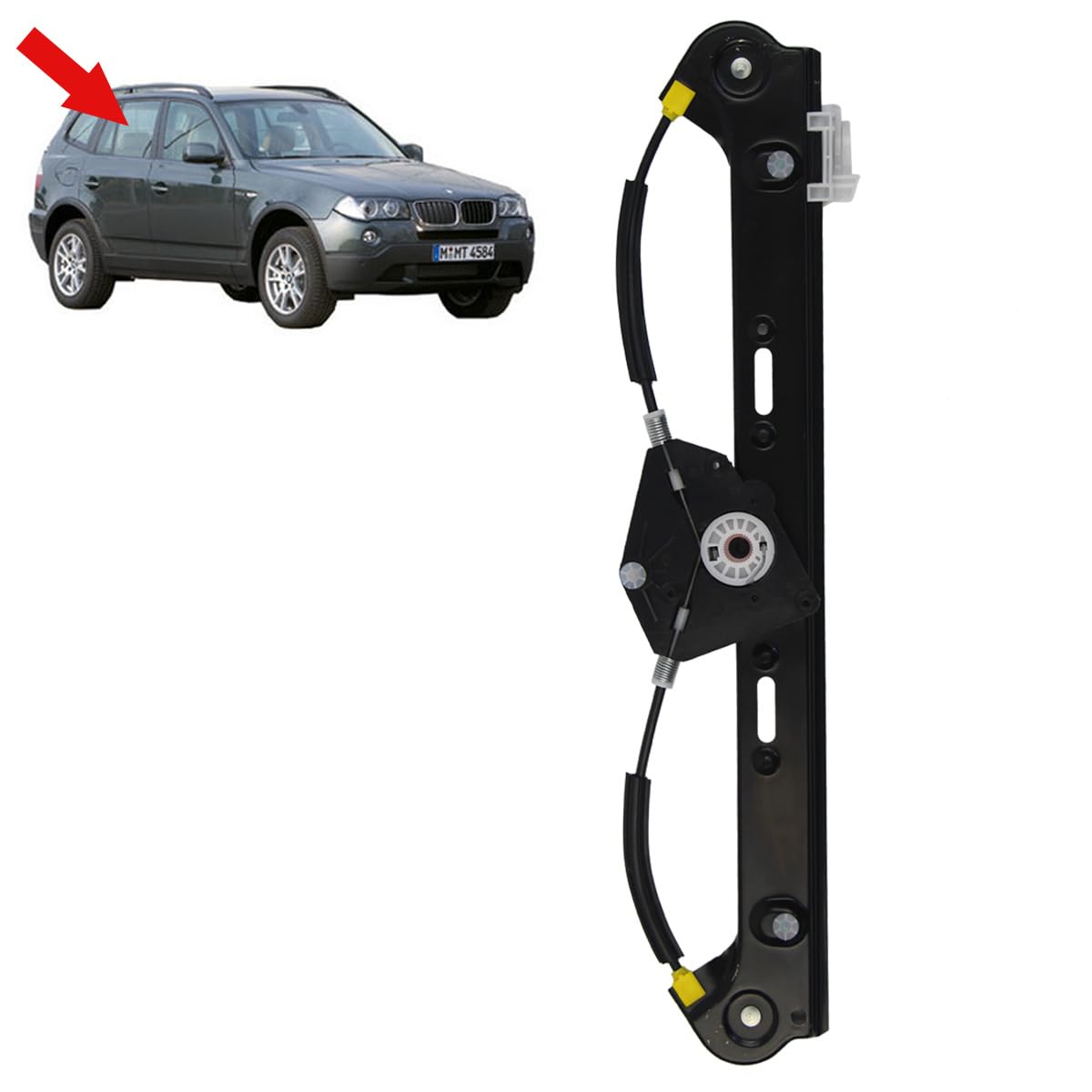 STARKIT PERFORMANCE Alzacristallo compatibile per BMW X3 E83 (2003-2010) ALZAVETRO POSTERIORE DESTRO (posteriore passeggero) 51353448252