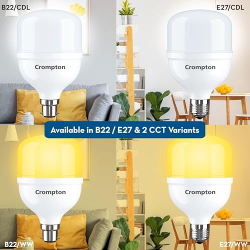 Image of Crompton LED30DFCDLPro-2 Base B22 30-Watt LED Bulb Combo (Pack of 1, Cool Day Light)