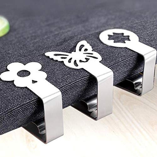 Hemoton 4Pcs Grampos Clipes Borboleta Flor Tampa de Tabela Toalha de Mesa Toalha de Mesa Em Estilo T