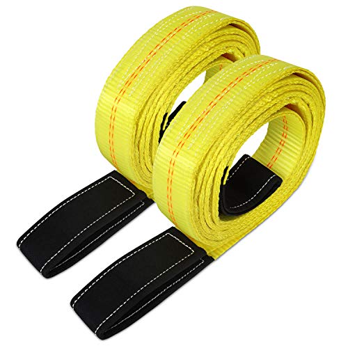 Dooke 2 Pack 6\' x 2\" Lift Sling Straps for Construction 10,000 Pound Capacity