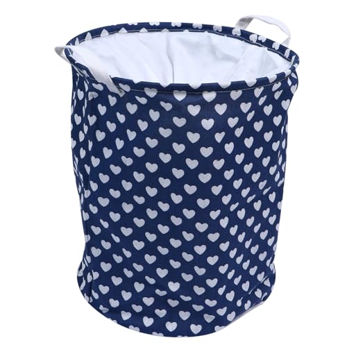CALLARON Cubo de Almacenamiento Plegable Portátil de Lona Azul Gran Capacidad para Ropa Sucia, Organizador Moderno Hogar y Almacenamiento