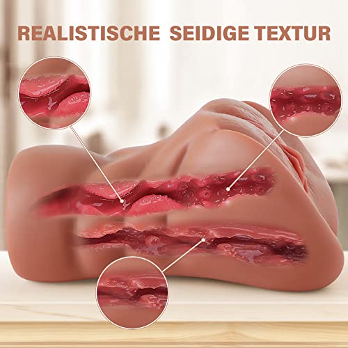 Masturbieren für Männer, 776g Taschenmuschi Realistisch Groß mit 3D Vagina, Klitoris Anal Masturbator Sex Spielzeug Solo, Realistische, Sexspielzeug – Bild 4
