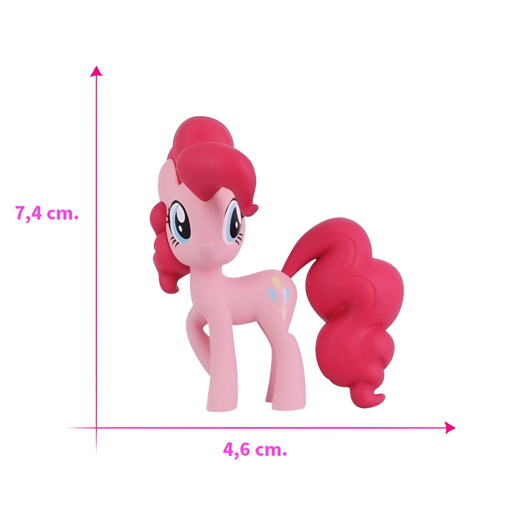 Figuras Little Pony Set 4 Ponis Pinkie Pie Twilight Sparkle Rainbow Dash Fluttershy 6-7 cm Figuras Pony Juguetes Niñas Regalo Coleccionables — view 6