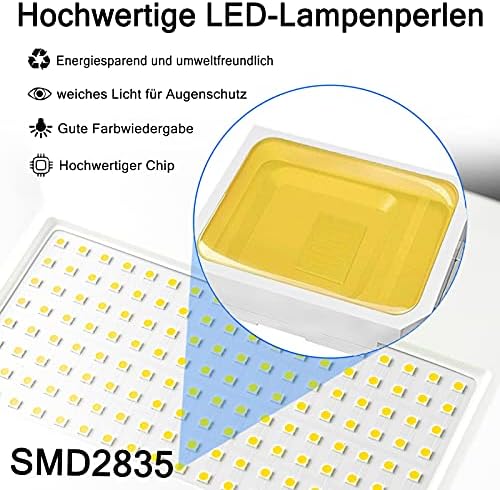 Bild 3 - Aufun LED Baustrahler 2x 100W mit Stativ Doppel Strahler Kaltweiß LED Fluter Floodlight inkl. 3M Kabel, Arbeitsleuchte Arbeitsscheinwerfer Wasserdicht IP66 für Garage, Garten, Baustelle