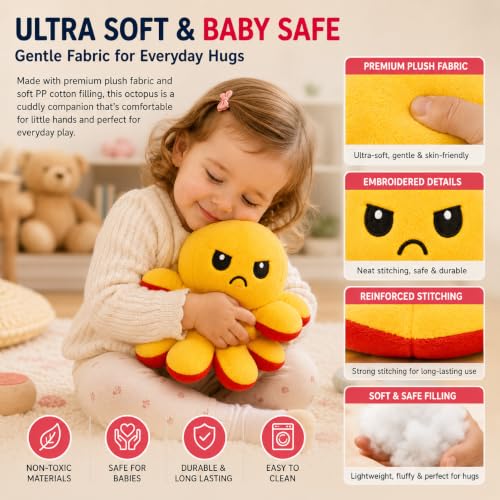 Image of EITHEO Avocado Plush Soft Toy Pillow 25 cm - Cute Kawaii Stuffed Fruit Cushion, Soft Cuddly Huggable Plushie, Decorative Gift for Kids, Girls & Boys, Room Decor