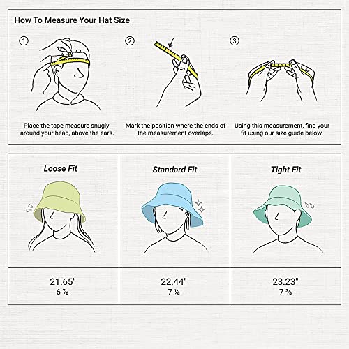 Ifayhome Bucket-Hat-Distressed Washed-Cotton Summer-Sun-Hat Solid Wide Brim Fisherman Cap (Beige) #TOP3