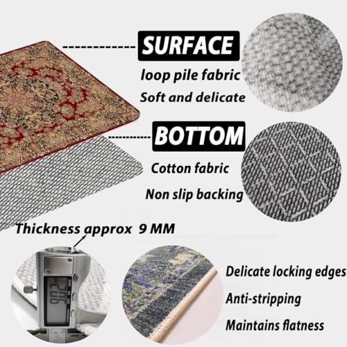 Tapis convient pour le chauffage au sol rouge lavable