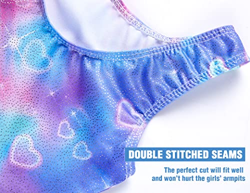 Image of TENVDA Girl's One Piece Swimsuit Sparkle Sleeveless One-Piece Bathing Suits Swimwear for Kids 2-12 Years Old