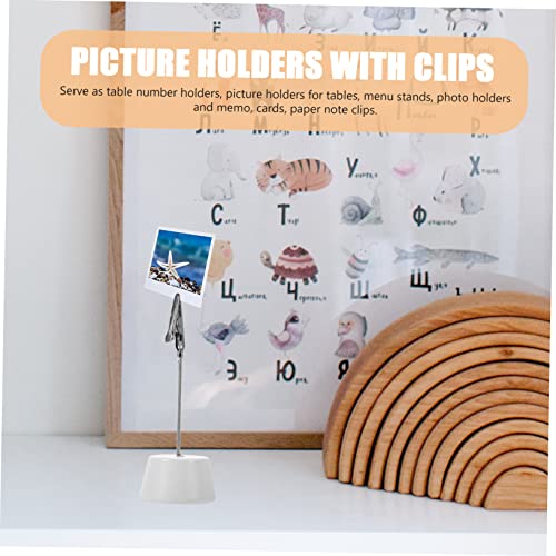 Garneck 10 peças suporte de clipe de menu clipe jacaré suporte de fotos picaretas de fotos suporte d