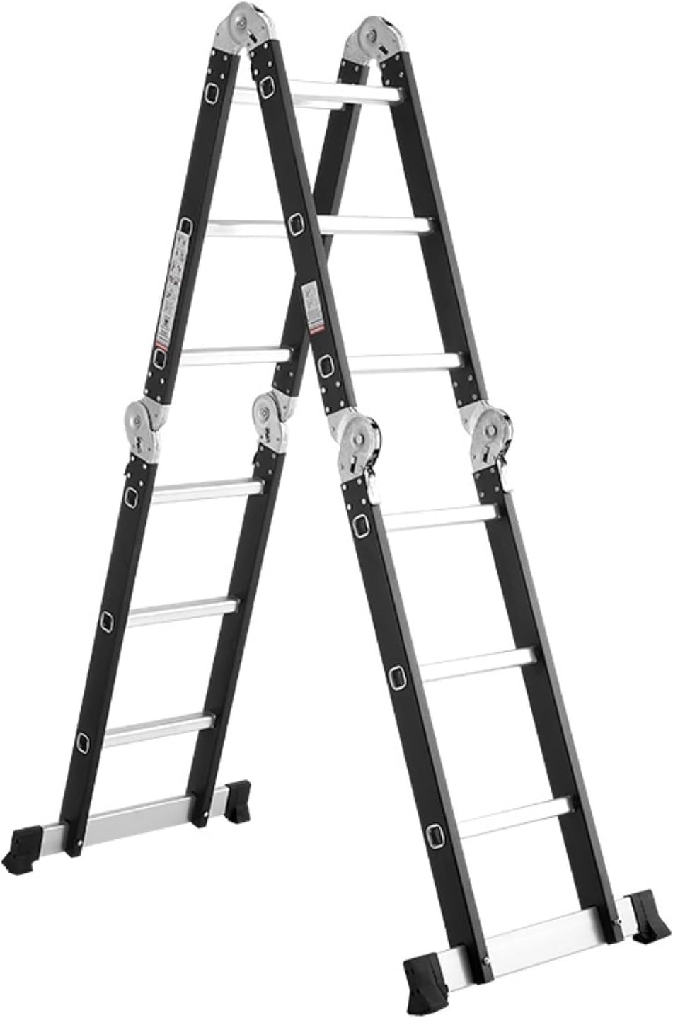 attic ladders Multifunctional Telescopic Ladders, Extension Tall Home Loft Ladders, with Stabiliser Bar Foldable(Silver)