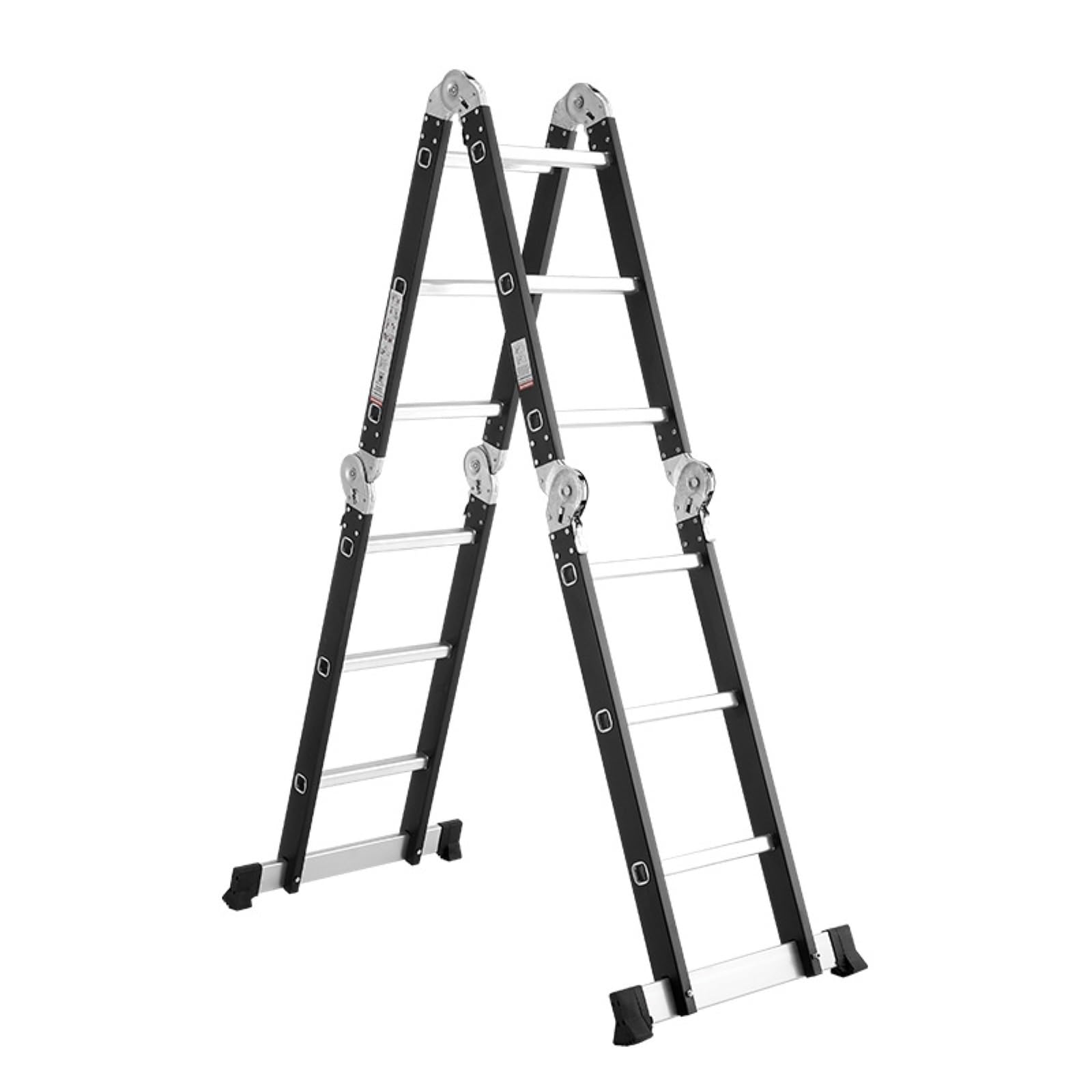 Multifunctional Telescopic Ladders, Extension Tall Home Loft Ladders, with Stabiliser Bar Foldable(Yellow)