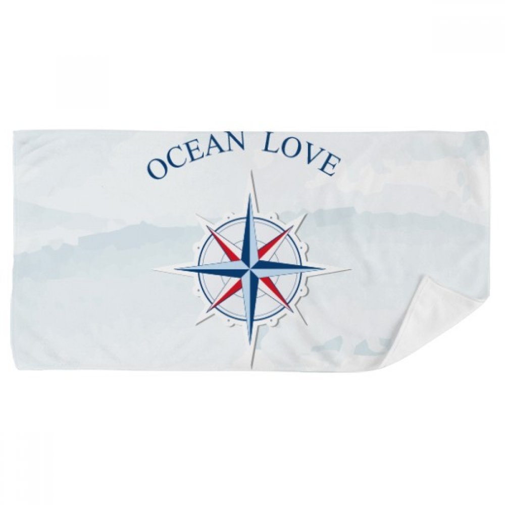 Serviette de bain boussole amour de la mer pour instaurer une ambiance marine chez vous