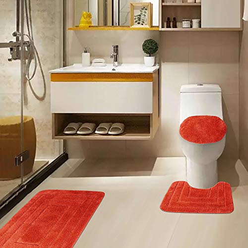 Golden Linens LLC 3-Piece Bath Rug Set: Luxurious Softness for Your Bathroom